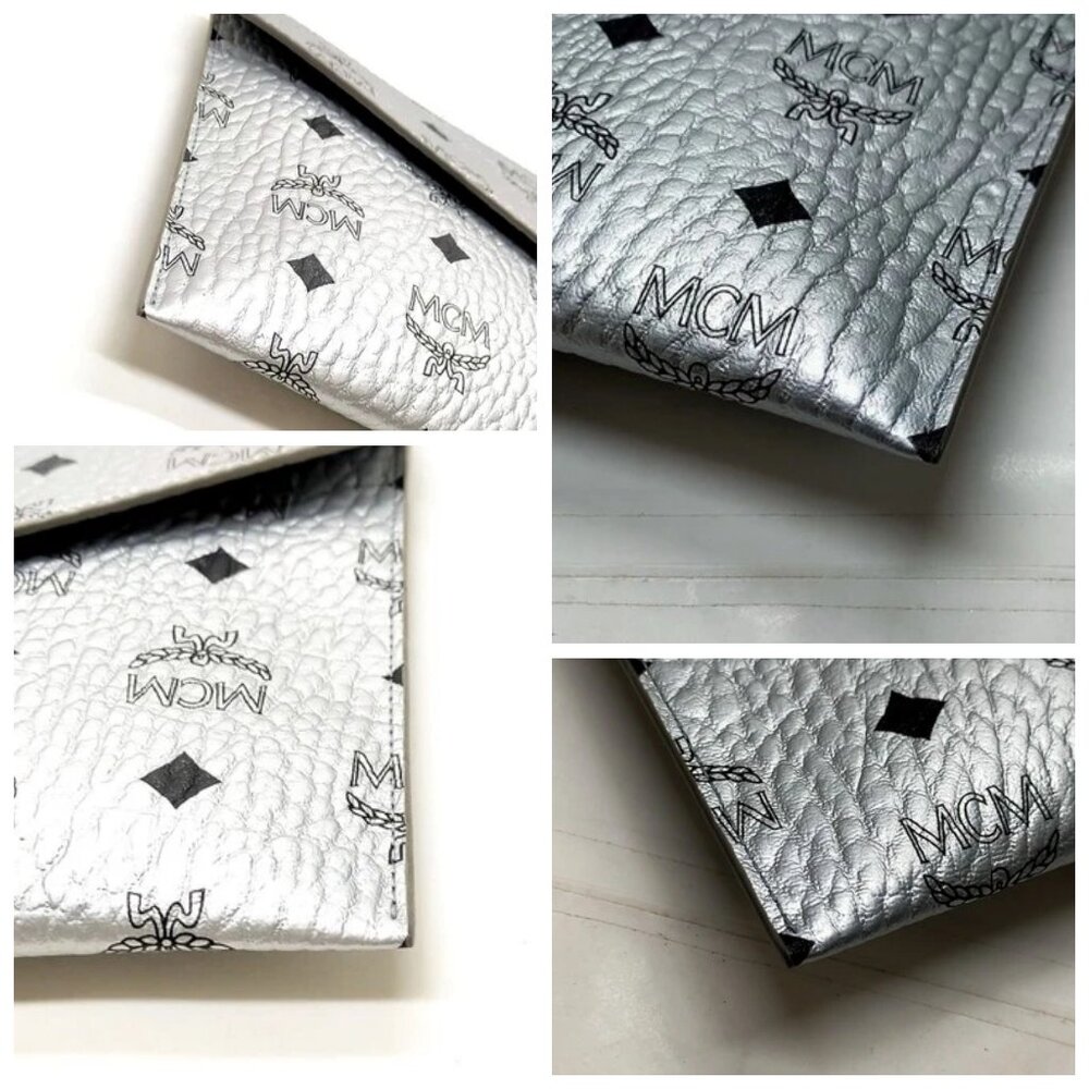 MCM Clutch Bag Silver PVC 238-070325 - Picture 6 of 13